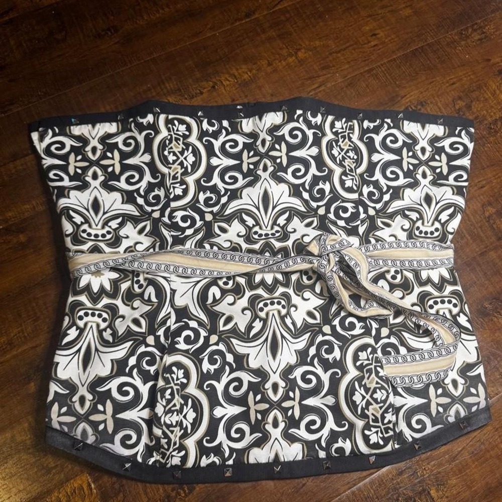 Y2K floral corset top Strapless White House Black Market size 14